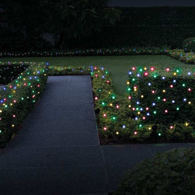 Instalatie luminoasa solara multicolora cu jocuri de lumini