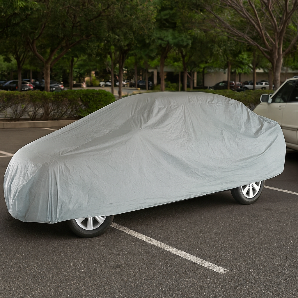 Prelată Auto Impermeabilă din PEVA, Husă Exterioară pentru Mașină, Mărimi M, XL și XXL