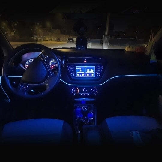 Banda LED auto decorativa pentru interiorul masinii, cu dimensiunea de 3 metri