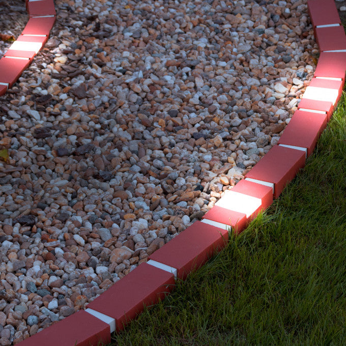 Bordura LED Solara, imitatie piatra, 10 buc /set