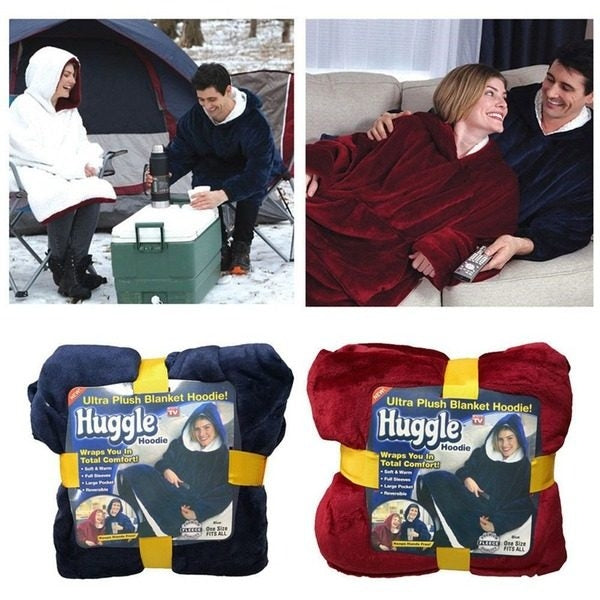 Pătură-hanorac cu glugă – Huggle Hoodie