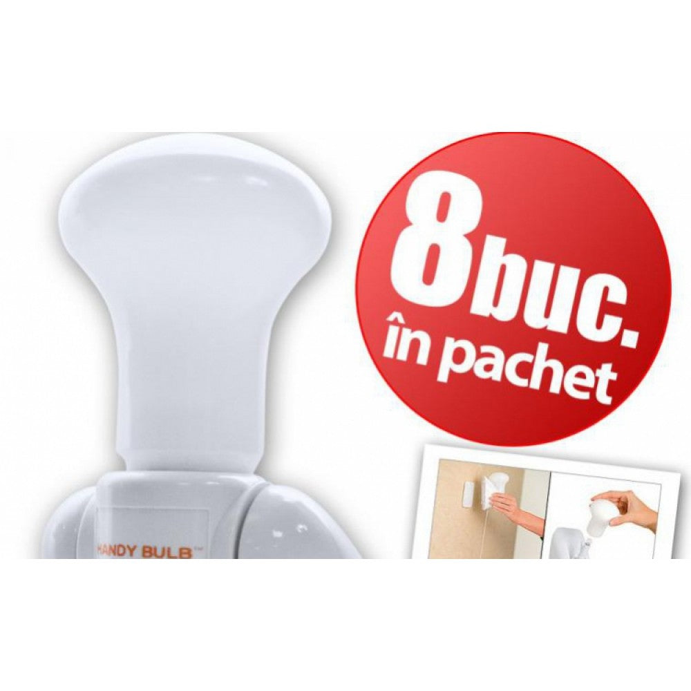 Set complet 8 becuri Handy Bulb LED bec fara fir
