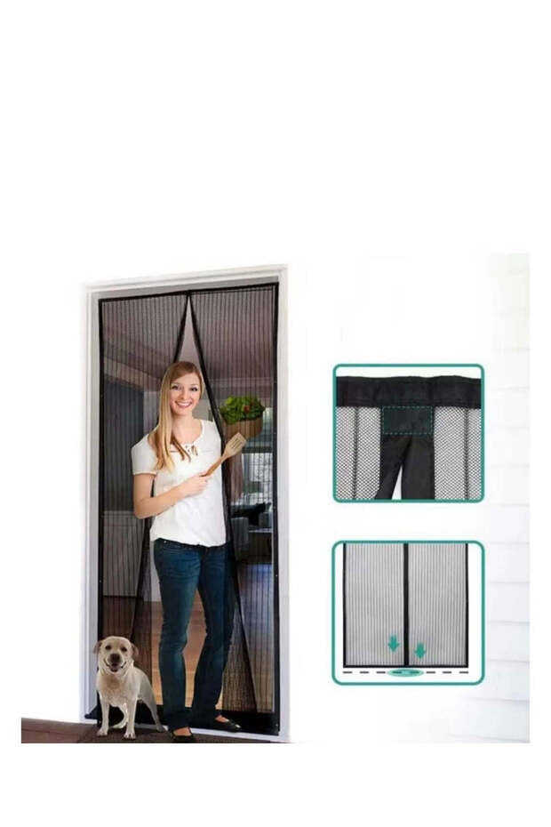 Plasă Magnetică Anti-Insecte pentru Ușă, 100 x 210 cm, cu Închidere Automată