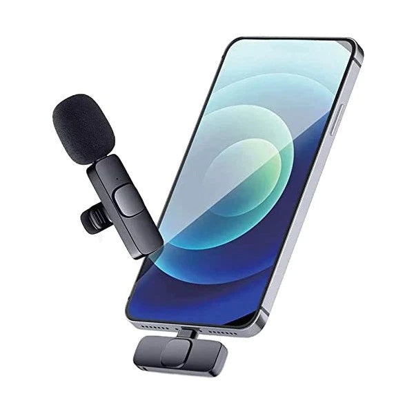 MICROFON LAVALIERA WIRELESS, DINAMIC, OMNIDIRECTIONAL, 70 DB, conectare Android USB tip C si iPhone