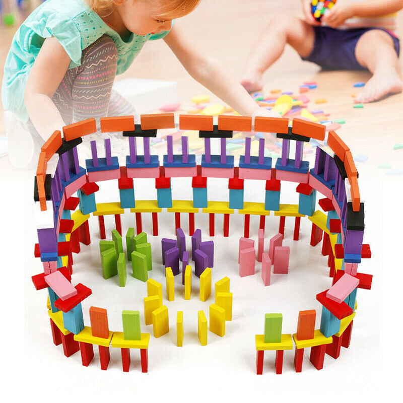 Joc Domino 360 de piese colorate din lemn
