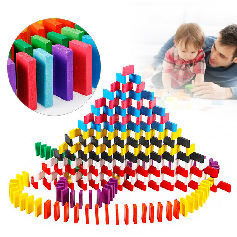 Joc Domino 360 de piese colorate din lemn