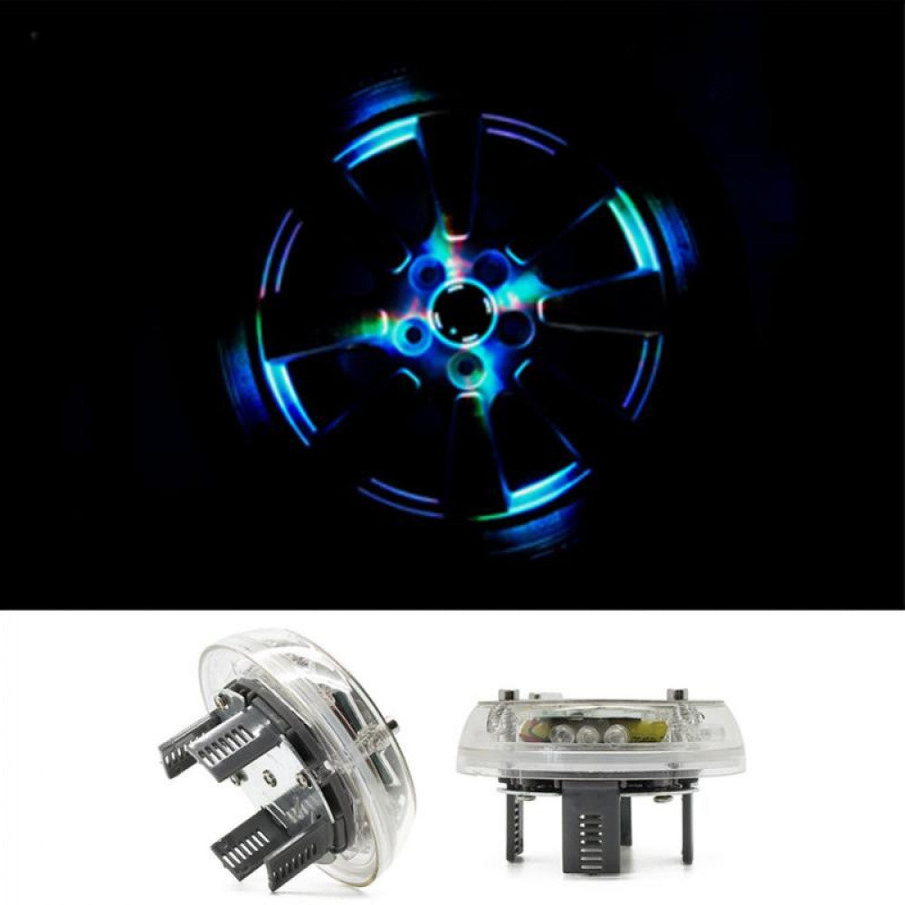 Capac Jante Auto cu Led Incarcare Solara Multicolor