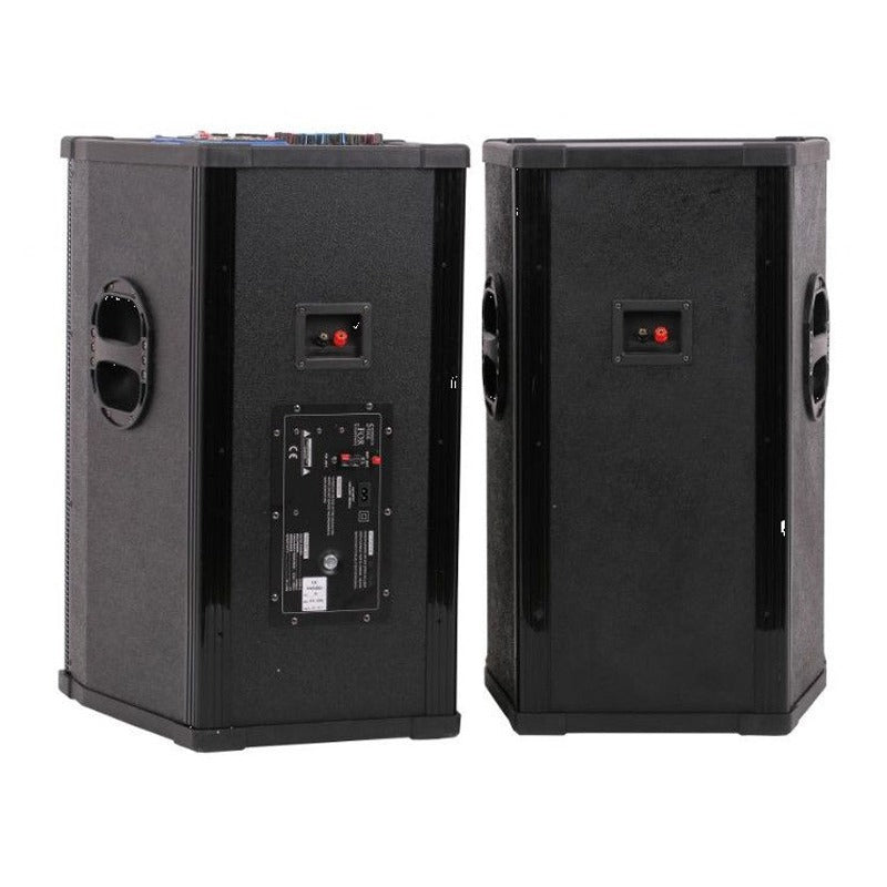 Set Boxe Active Profesionale cu Equalizer Graphic 5 benzi, Mixer incorporat, Microfoane Wireless și Conectivitate Bluetooth