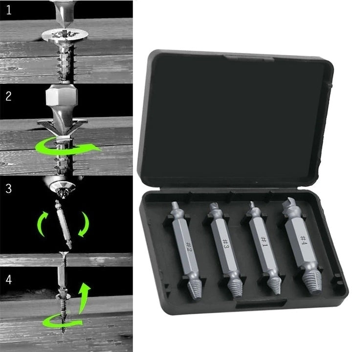 SET 4X BURGHIE EXTRACTOARE PENTRU SURUBURI DEFECTE SAU RUPTE OFERTA 2+1 GRATIS