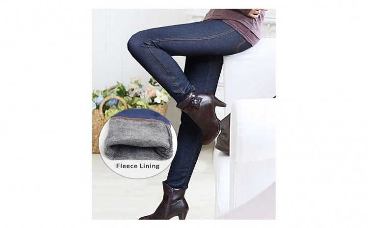 Colanti imblaniti imitatie blugi + Colanti grosi, fara cusaturi