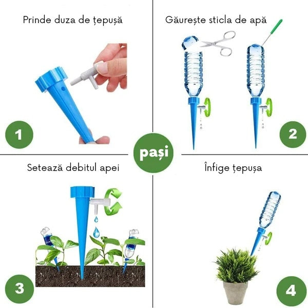 Set 12 dispozitive pentru udarea plantelor și florilor prin picurare