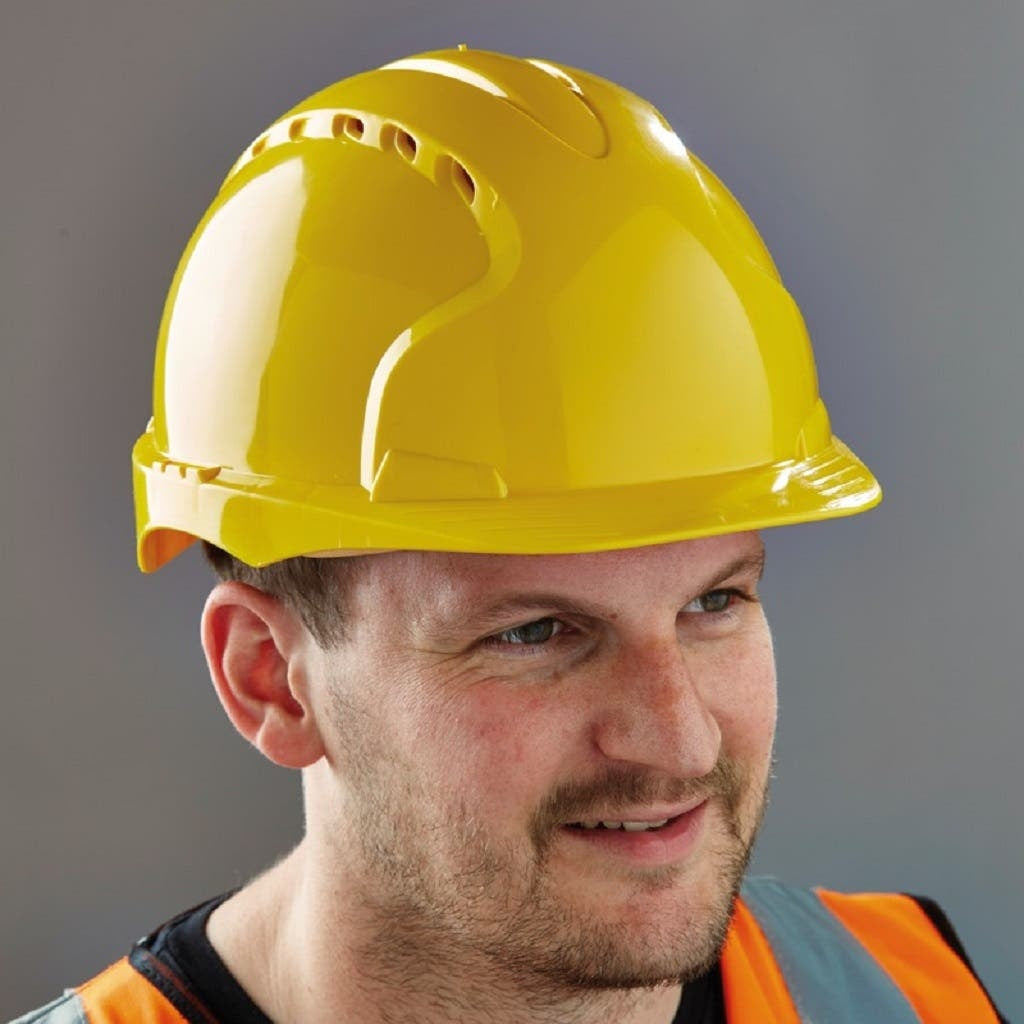 Casca de protectie pentru santier, rezistenta la soc