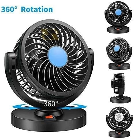 Ventilator 12V cu rotire 360 grade