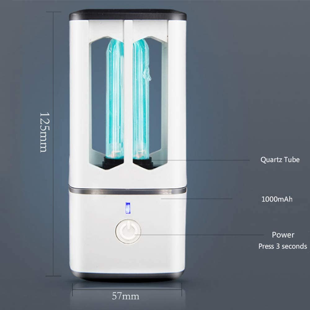 Mini Lampa UV-C, pentru casa si masina, cu incarcare USB, Sterilizare 360 grade