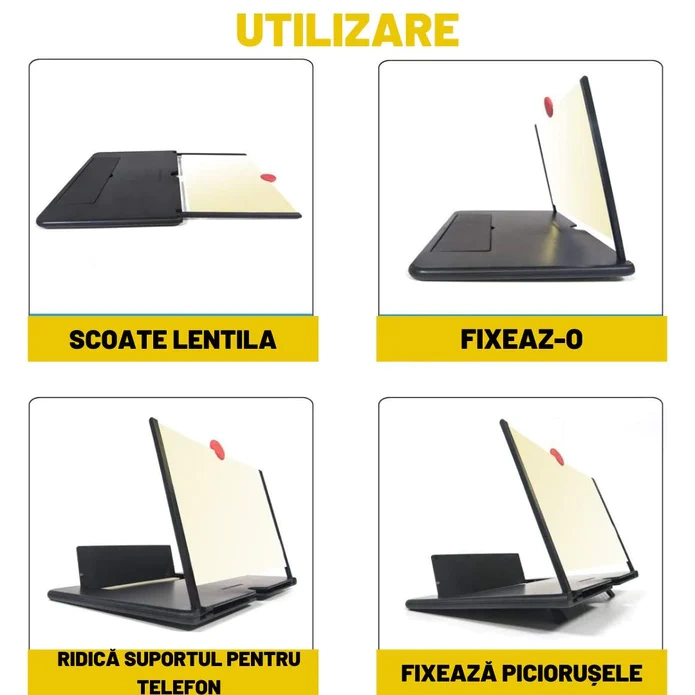 AMPLIFICATOR ECRAN PENTRU ORICE TELEFON 12 inch 1+1 GRATIS