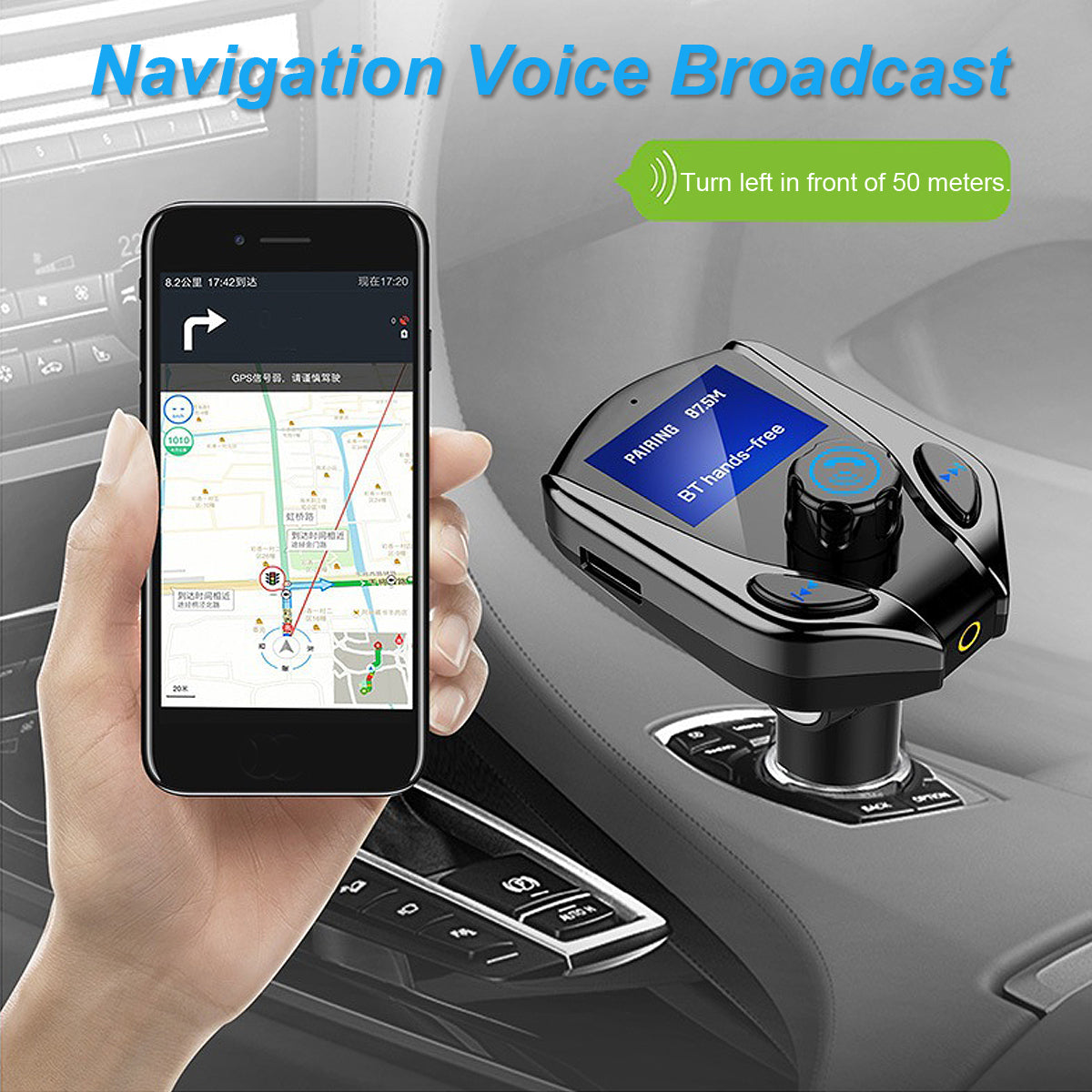 Modulator FM cu Bluetooth MP3 X8 cu afisaj Original