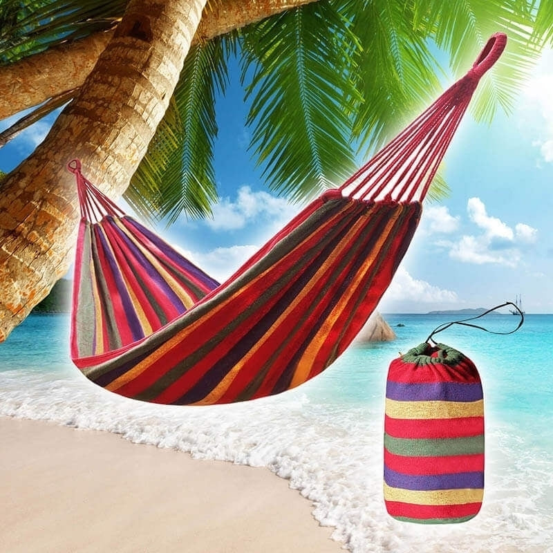 Oferta Saptamanii - Hamac Chillswing din bumbac rezistent cu husa de transport