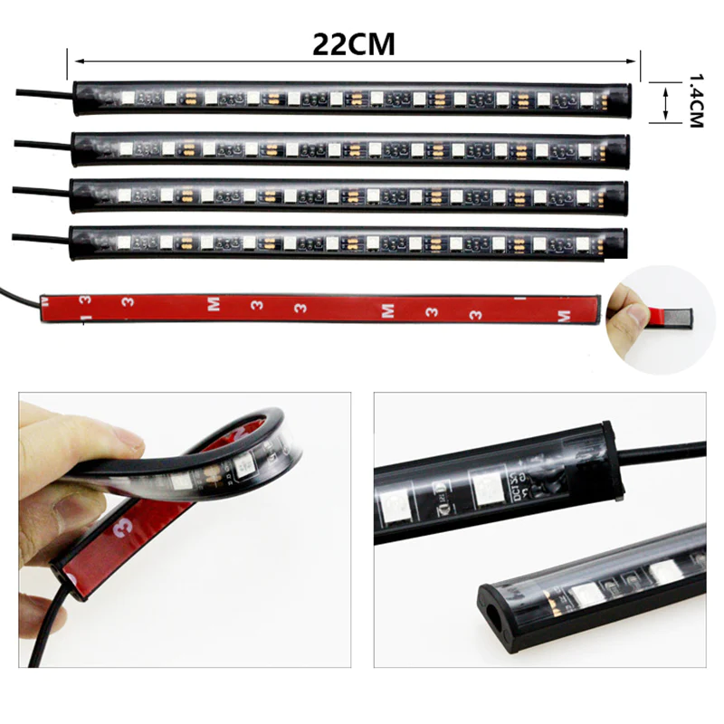 Kit Lumini LED Auto cu Telecomanda