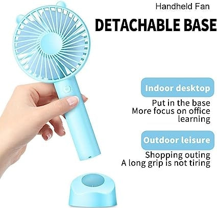 Mini ventilator portabil 2 în 1 cu acumulator și suport pentru telefon: Răcoare și comoditate în mișcare