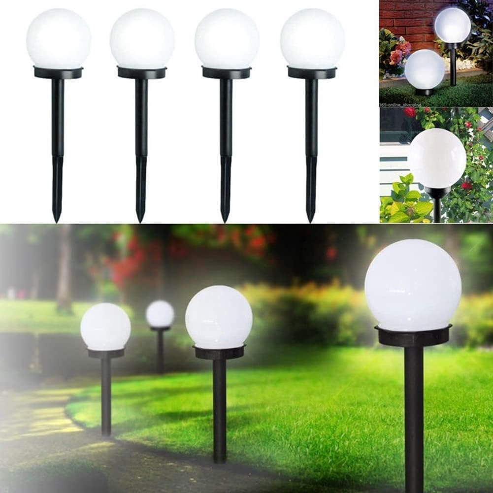 Set 4 bucati Lampa LED solară, Glob luminos pentru grădină sau terasă IP44 | Iluminare ecologică și atmosferă magică