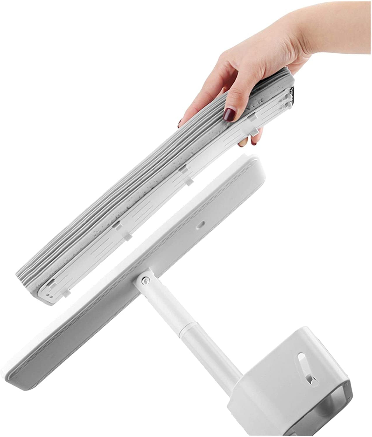 Mop plat cu sistem de stoarcere rapida, perfect pentru spatile inguste