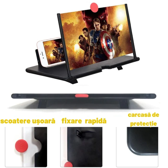 AMPLIFICATOR ECRAN PENTRU ORICE TELEFON 12 inch 1+1 GRATIS