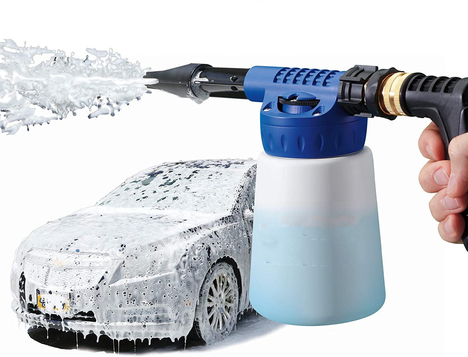 Pistol de spalat cu presiune, lance si recipient pentru detergent