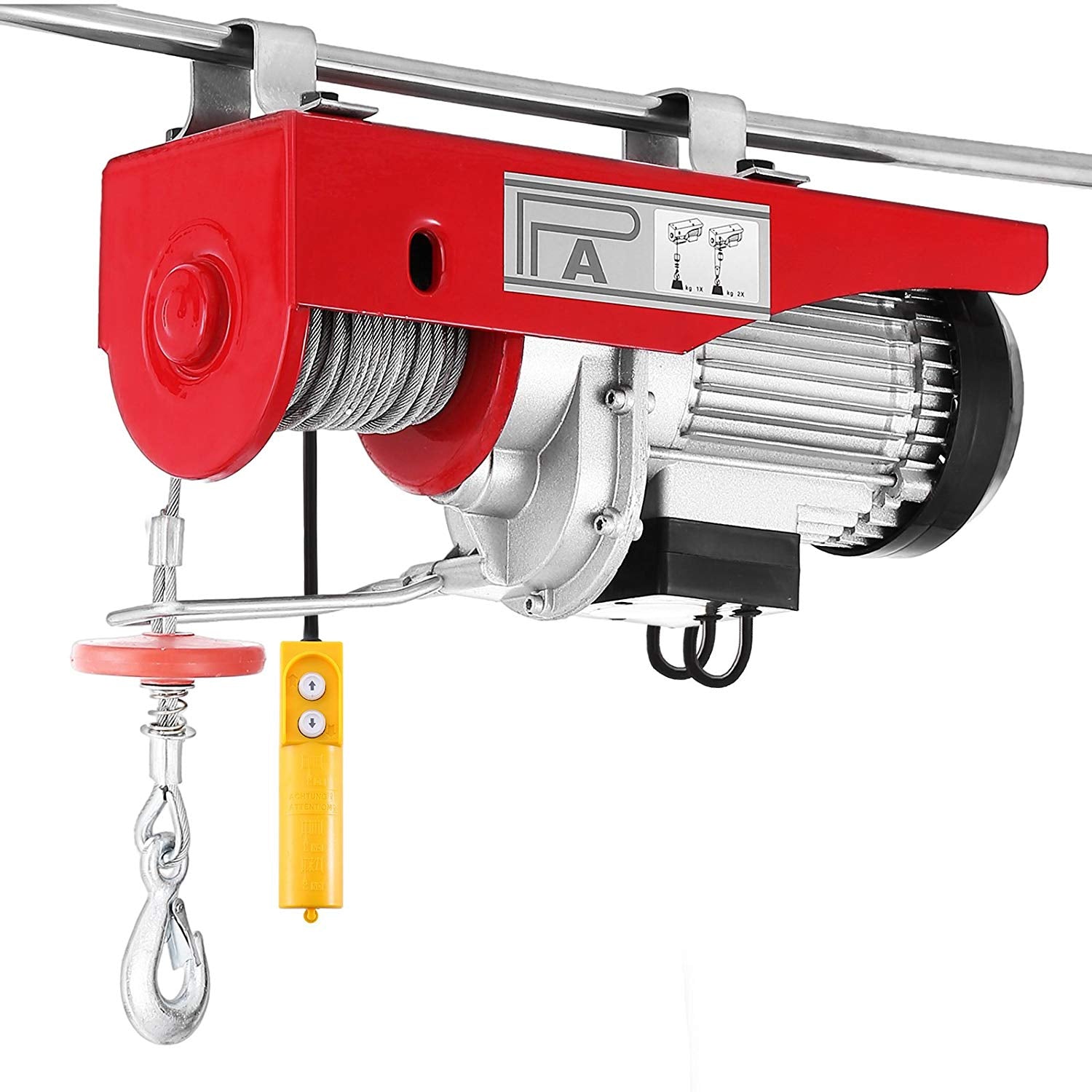 Troliu vinci, electric cu cablu telecomanda monofazic 220V, 900W, 400/800KG