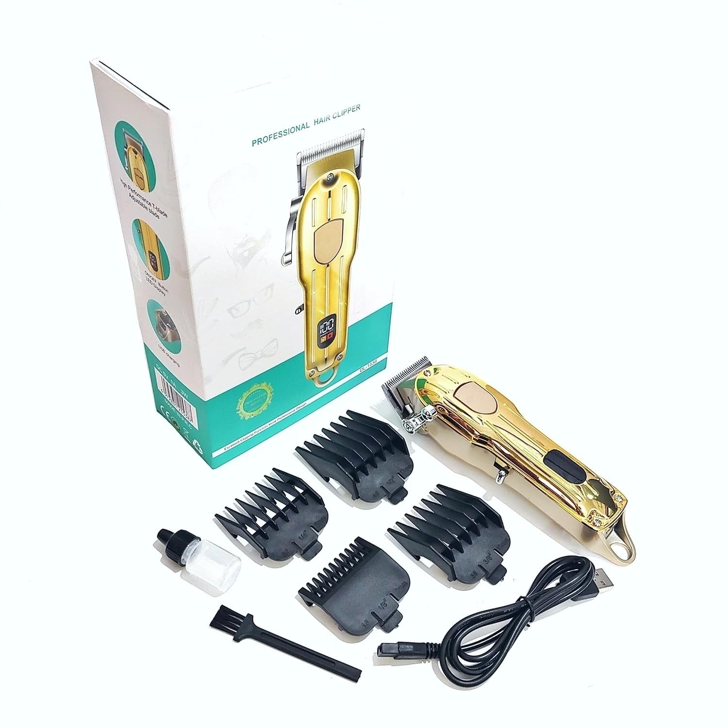 Mașină de tuns Daling DL-1538, display digital, 2600mAh, autonomie 180 min