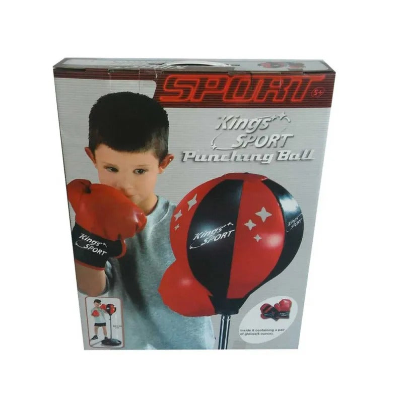 Set de box pentru copii , manusi si sac de box cu picior metalic si suport