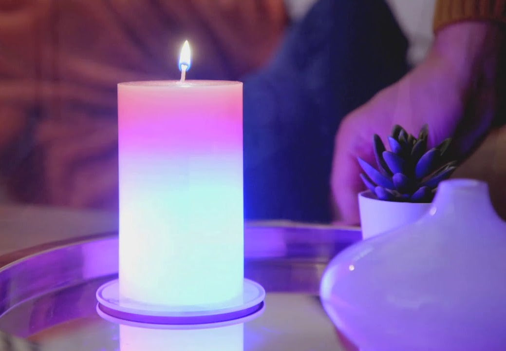 Lumanare din ceara cu lumini LED