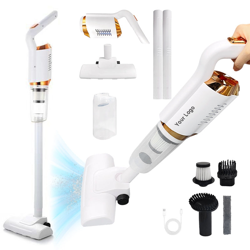 Aspirator Vertical Fără Fir 2 în 1, Detașabil ca Aspirator de Mână, Acumulator 2000 mAh