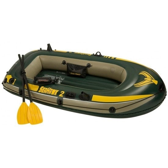 Barca gonflabila pentru 2 persoane Seahawk II Intex 68347 cu vasle si pompa