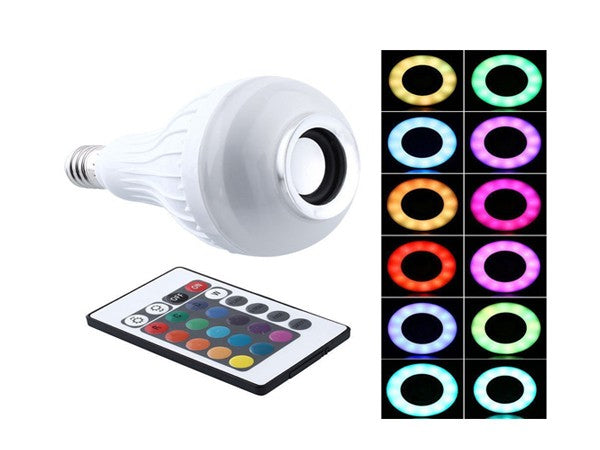 Bec led 2in1 cu Boxa bluetooth si telecomanda