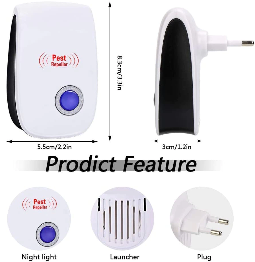 Aparat cu ultrasunete Repeller - Anti Rozatoare, Insecte, Paianjeni, Pureci 1 + 1