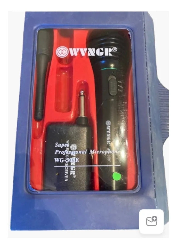 Microfon wireless profesional 2 în 1 cu cablu și receptor Wi-Fi WG-308E