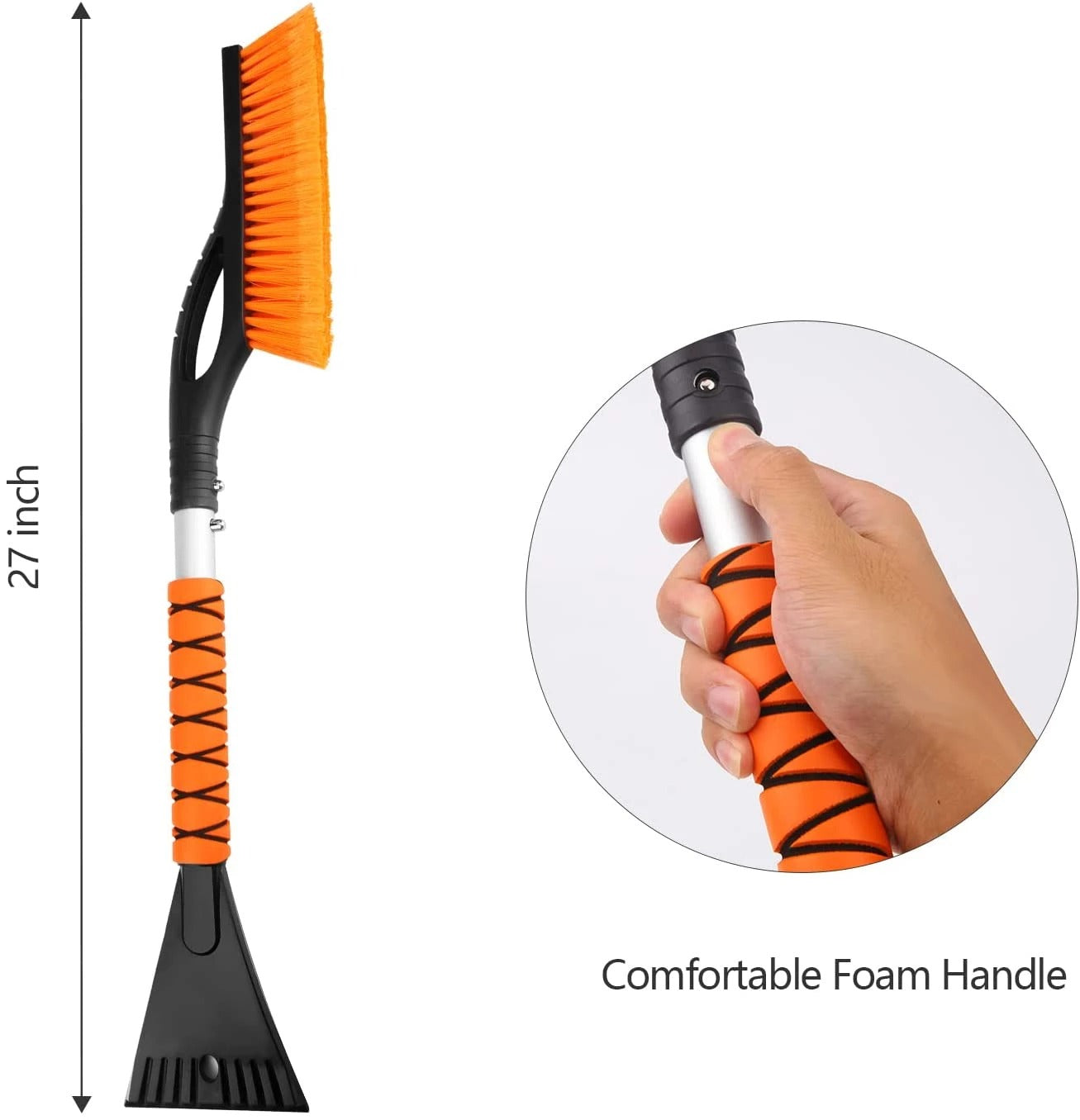 Racleta gheata 2 in 1 cu perie zapada si maner extensibil 41-60 cm