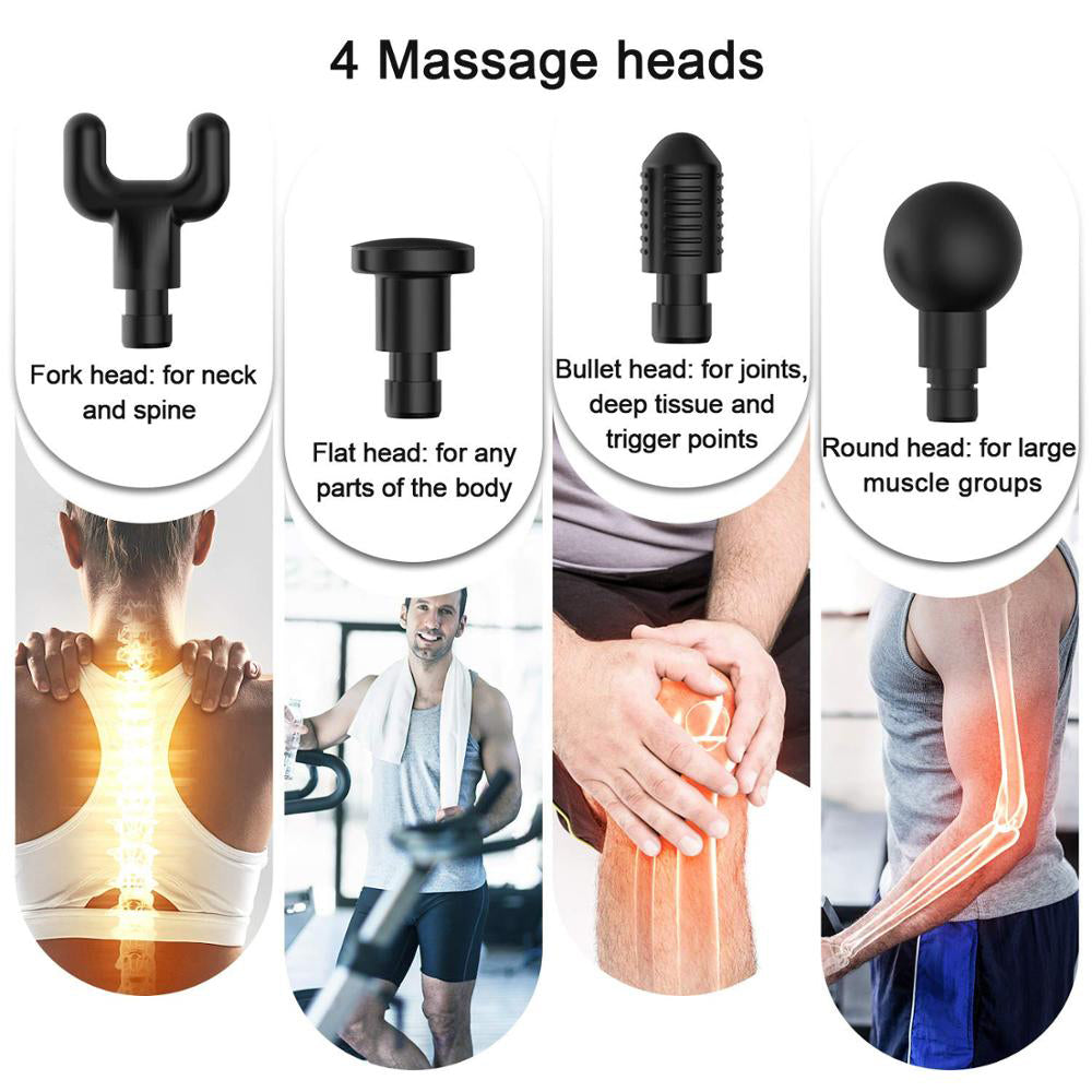 Aparat masaj Intens profesional tip pistol, anticelulita, tonifiere, relaxare, 6 trepte de viteza