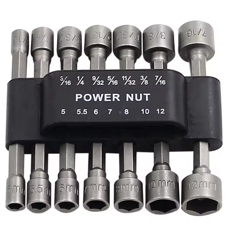 Set Profesional 14 Biți Tubulari Hexagonali – Compatibili cu Șurubelnițe Electrice și Pneumatice