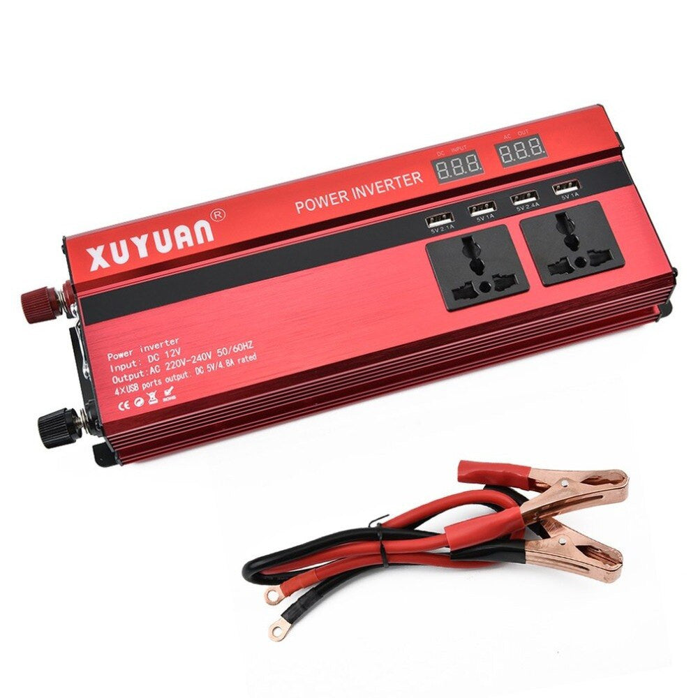 Invertor auto cu CPU Control, port USB si display digital 12V 1200W