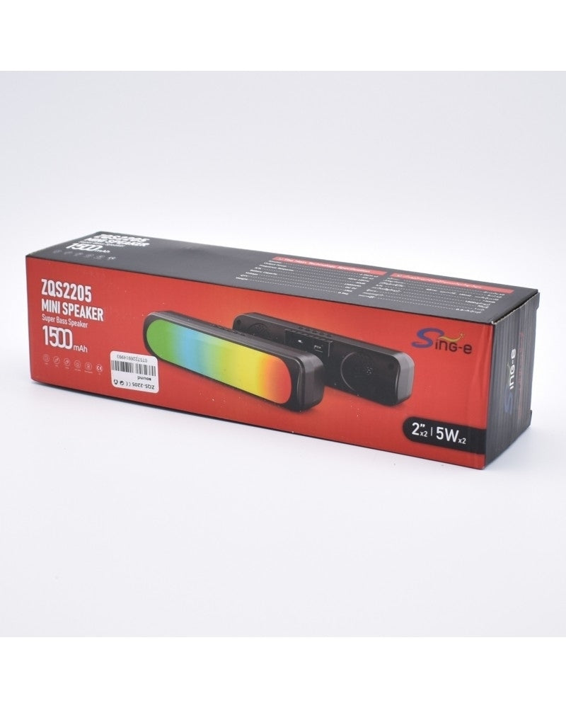 Boxă portabilă ZQS-2205,Bluetooth, MP3, USB/TF, Radio FM, RGB