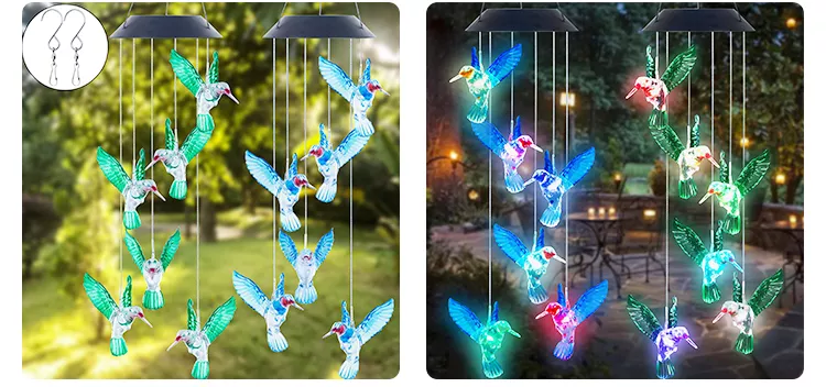 Candelabru solar pentru gradina tip libelula/colibri candelabru