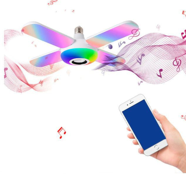 Lampa LED RGB cu telecomandă si bluetooth, 48W
