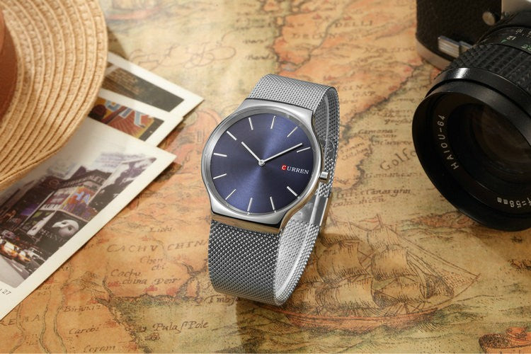 Ceas barbatesc Elegant Minimal Slim curea metalica