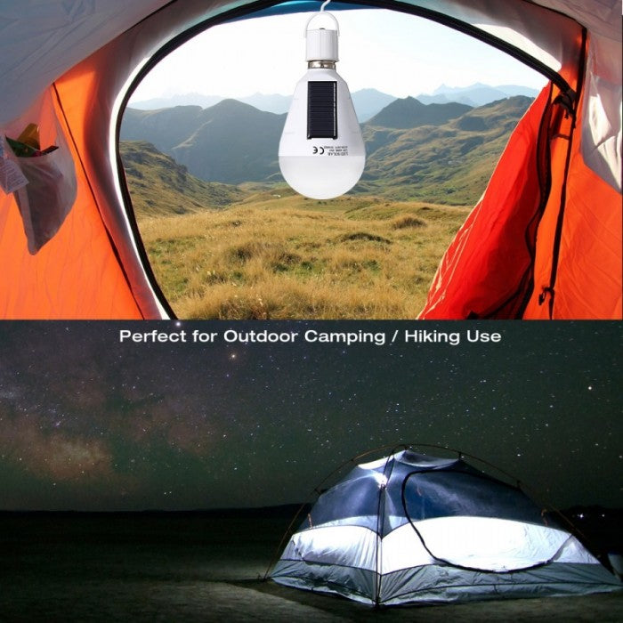 Bec waterproof 2 in 1, cu incarcare solara si panouri solare incorporate