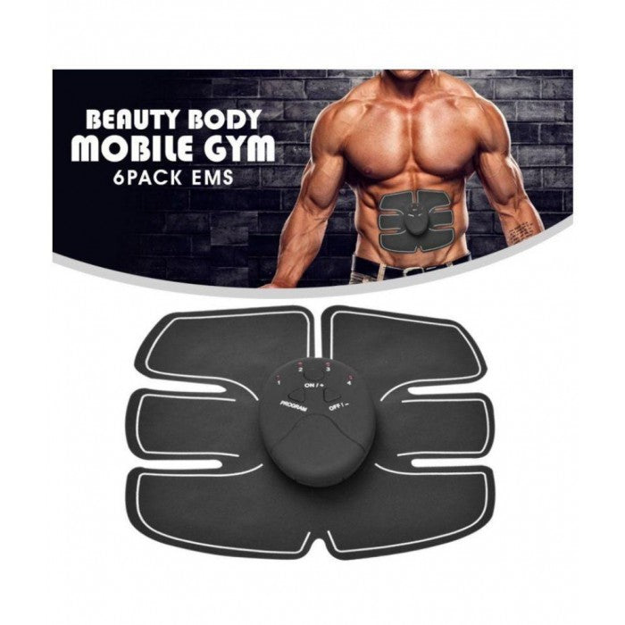 Centura fitness functie de electrostimulare ems six pack mobyle gym, fat burn abdomen