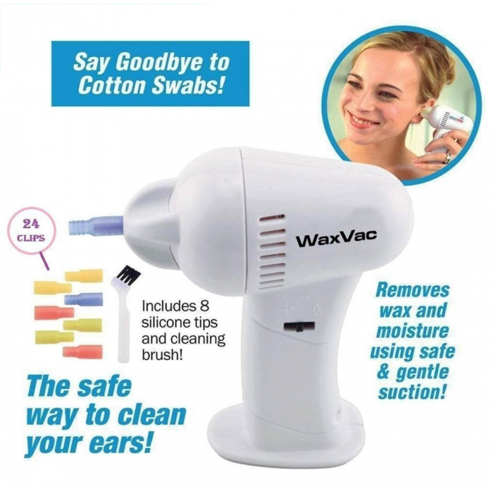 Aparat pentru curatarea urechilor WaxVac, 4 capete