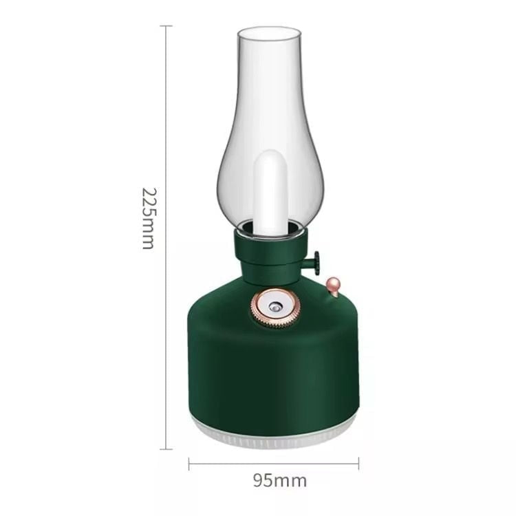 Mini Umidificator de Aer Tip Felinar Vintage cu Lumină LED Multicoloră