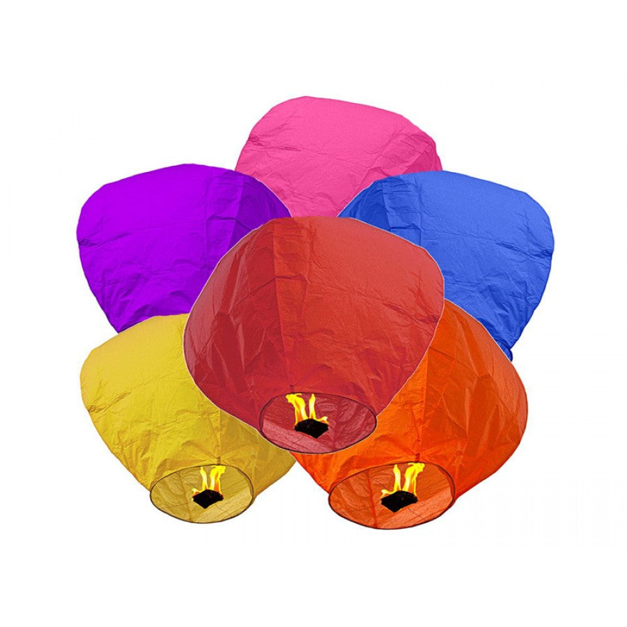 Set 10 lampioane zburatoare multicolore