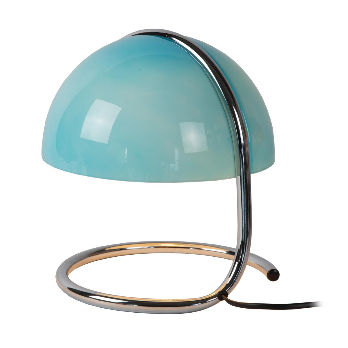 Lampă de Masă CATO din Sticlă Albastră, Ø23,5 cm, 1 x E27